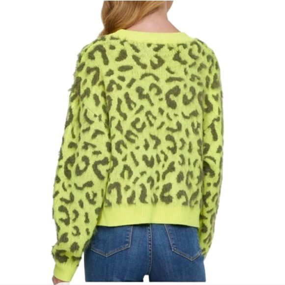 DKNY Jeans Womens Animal Print LongSleeve Pullover Sweater Sz Large - Picture 2 of 9